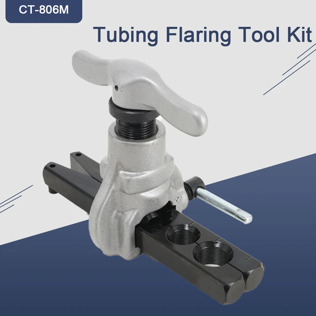 Kit di attrezzi per svasatura tubi, espansore eccentrico a 6 fori con singolo morsetto in lega di alluminio CT-806M per tubi di refrigerazione, gas e freni