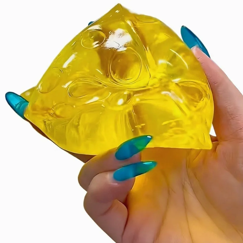 Giocattoli Squishy a Forma di Quadrato di Formaggio, Super Morbidi Giocattoli Antistress Mochi, Divertenti Giochi Sensoriali per Adulti