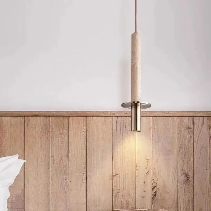 Led Anhänger Lampe Nordic Moderne Kronleuchter Schlafzimmer Nacht Lange Linie Einfache Hängen Decke Licht Wohnkultur Gelb Schwarz Stein