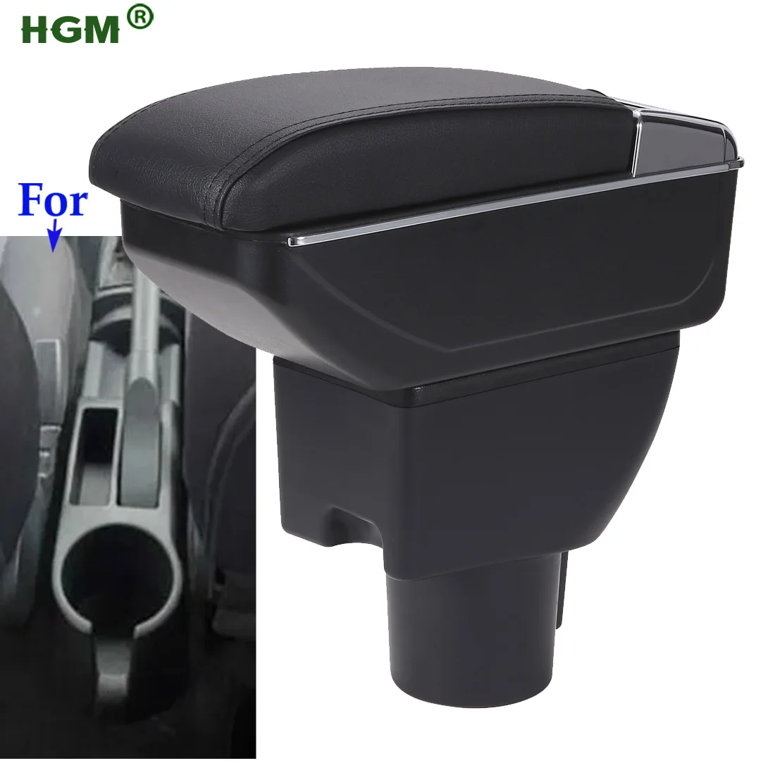 Für Hyundai Getz Armlehne box Für Hyundai GETZ Auto Armlehne Box Verstrebung Höhe Erhöhen Arm Auto Lagerung Box Retrofit teile ﻿ Image