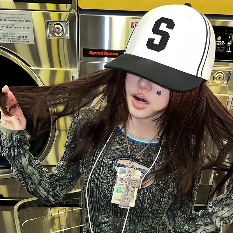 Amerikanische Hip-Hop-Style Baseballkappe mit flachem Schirm, neutrale modische Accessoires, breitkrempige Sonnenschutz-Entenschnabelmütze