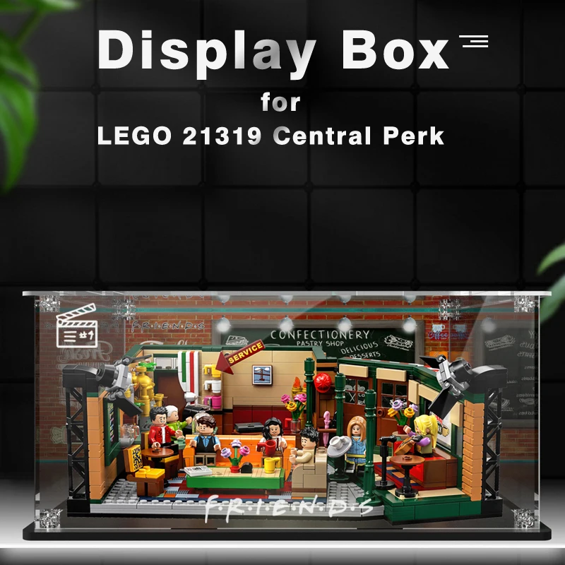 Acryl-Displaybox für Lego Central Perk Showcase Friends Cafe 21319, staubdichte, transparente Vitrine (Lego-Set nicht im Lieferumfang enthalten)