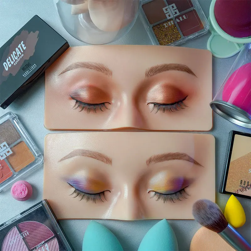 Wieder verwendbares Make-up-Board Augenbrauen Tattoo üben Haut Auge Make-up Training Silikon Übungs pad für Make-up Beauty Academy Kosmetik