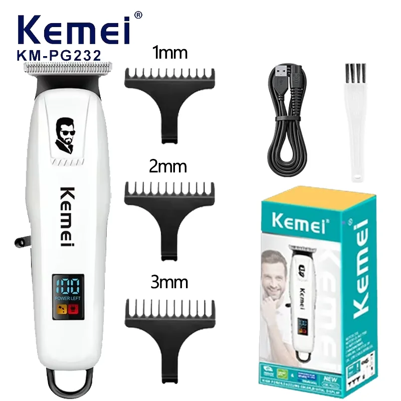 Kemei KM-PG232 profession elle haars chneide maschine elektrische haars ch neider schnur lose trimmer für männer wiederauf ladbare rasierer styling werkzeug Image
