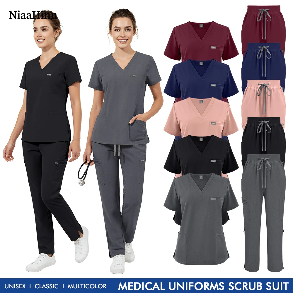 Niaahinn OP-Saal Medizinische Uniformen Tierklinik Chirurgische Sets Medizinische Pflegekleidung Zubehör Zahnklinik Operationsanzug Image