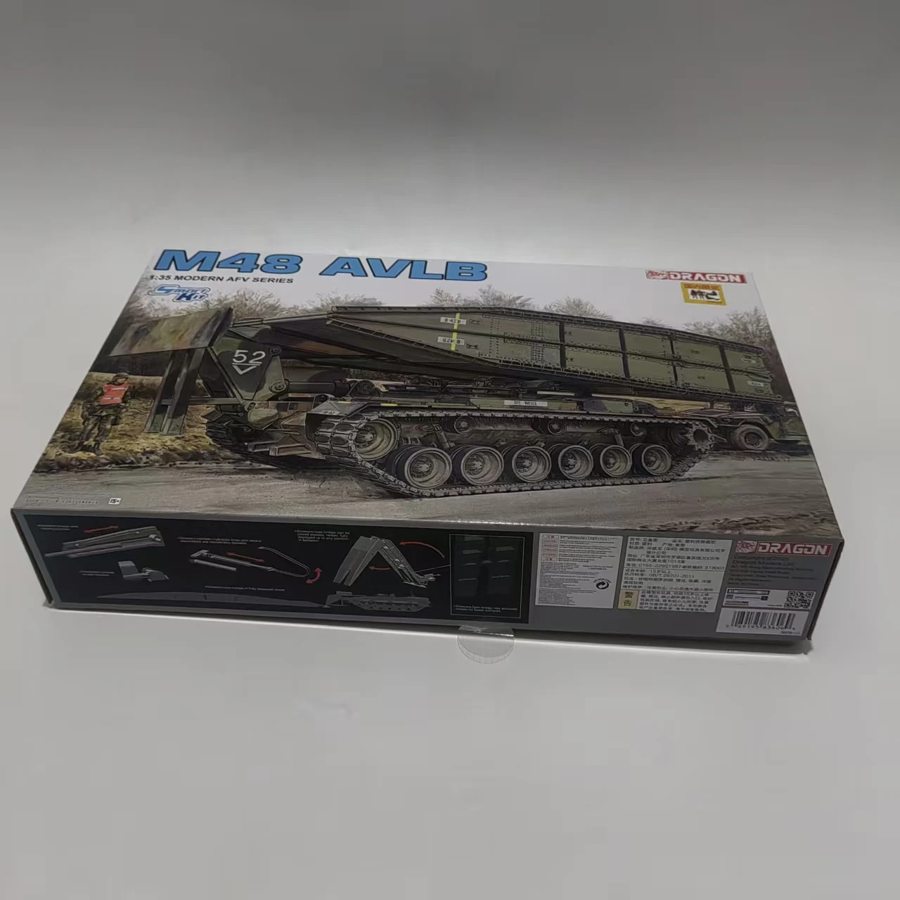 3606 DRAGON Modellbausatz 1/35 M48 Panzerfahrzeug Launched Bridge Precision Neu Image