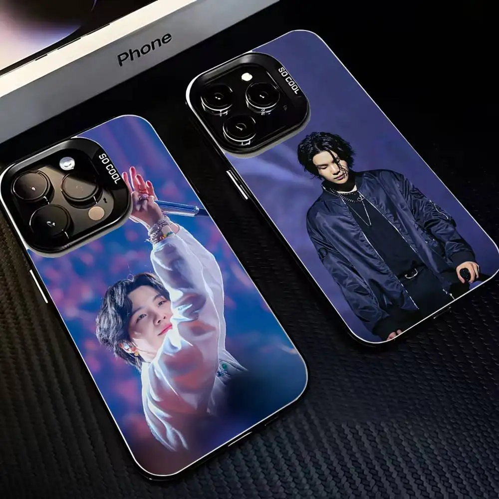 A-Agust D Yoongi S-Suga Handyhülle für iPhone17,16,15,14,13,12,11 Plus, Pro Max, schwarz, matt, stoßfest Image