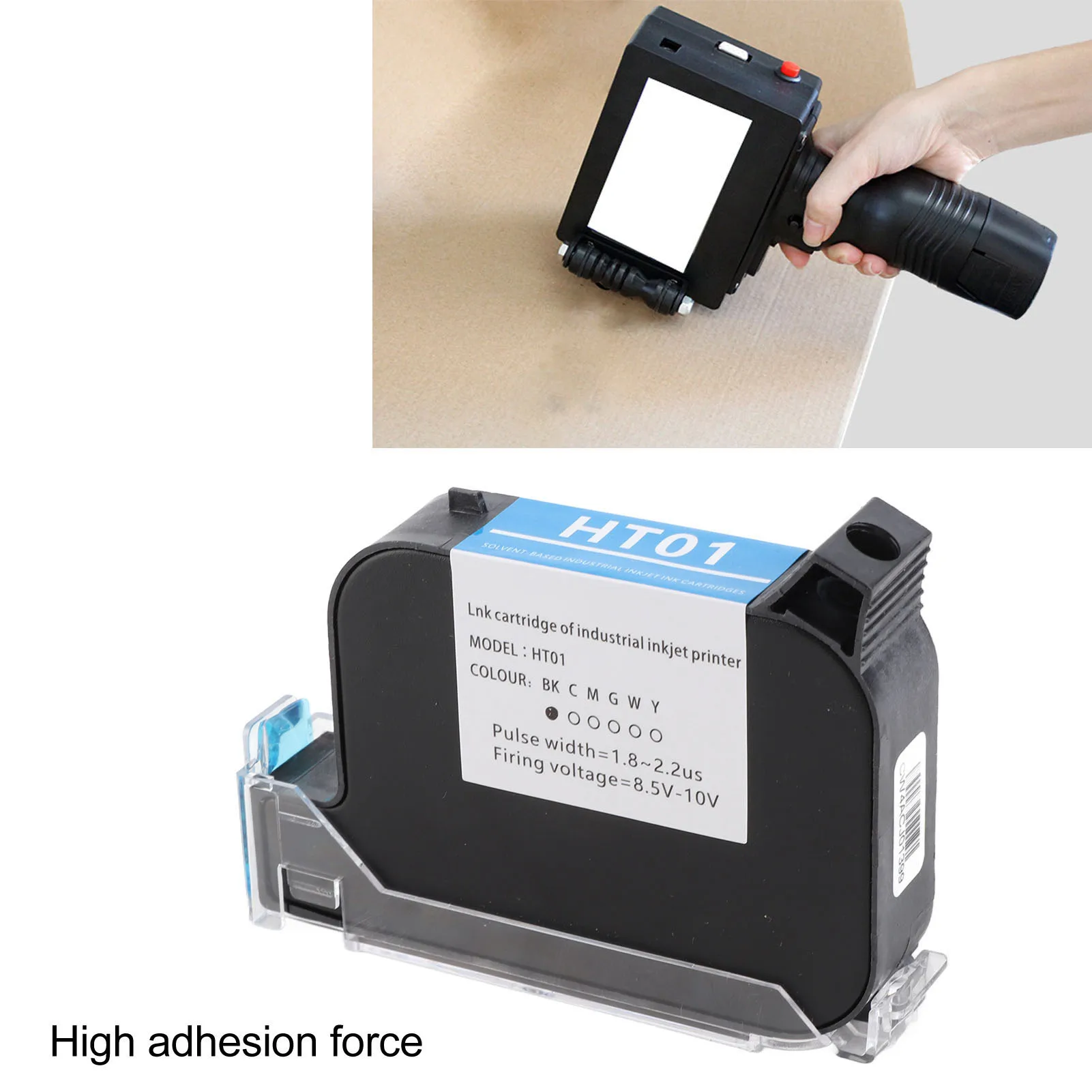 42ML Handheld-Drucker-Tintenpatrone, schnell trocknende Tintenstrahldruckerpatrone, Ersatz für 12,7-mm-Tintenstrahldruckerpatrone, ABS Image