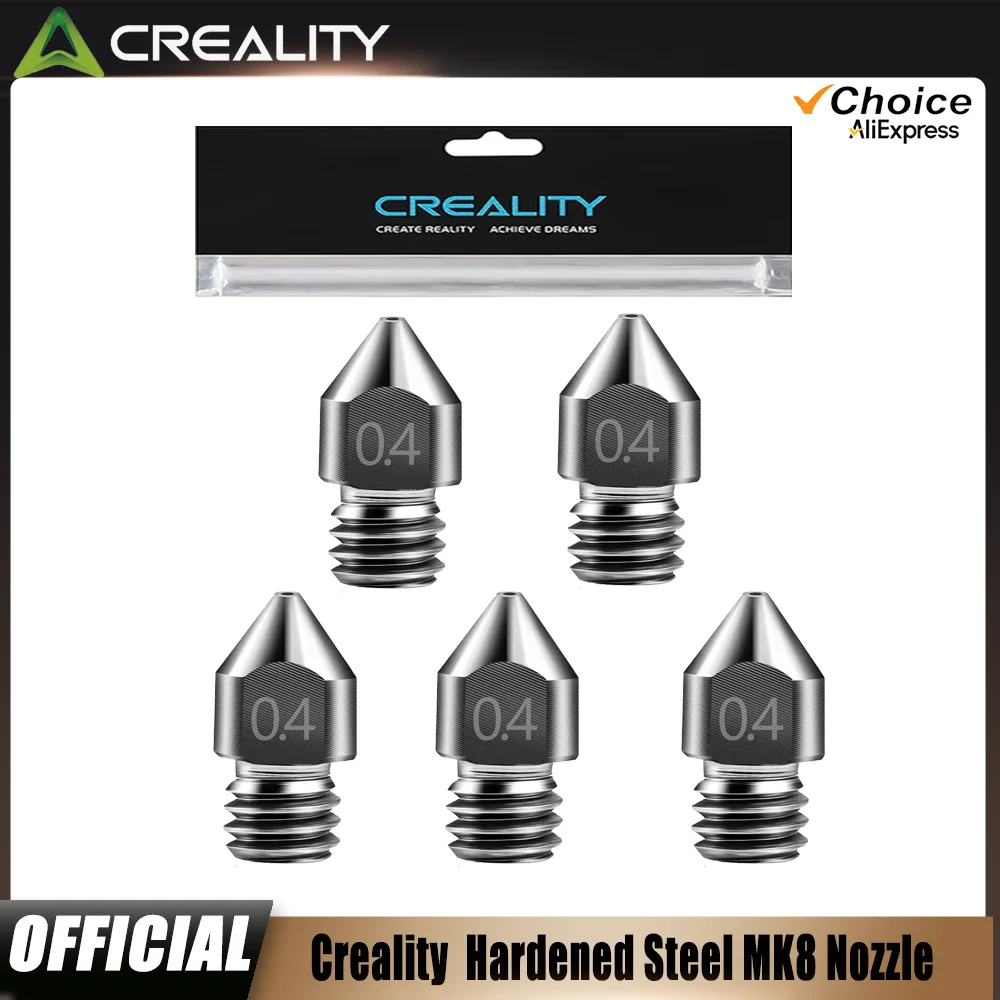 Creality MK8 Düse aus gehärtetem Stahl für Ender 3 / Ender 3 Pro / Ender 3 V2 / S1 / CR-10 | Verbesserte Ganzmetall-Düse für 3D-Drucker Image