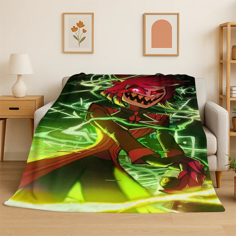 3D-Cartoon-Hazbin Hotel Charlie Flanelldecke, weiche, warme Decke für Schlafzimmer, Wohnzimmer, Bett, Reisen, Camping, Picknick Image