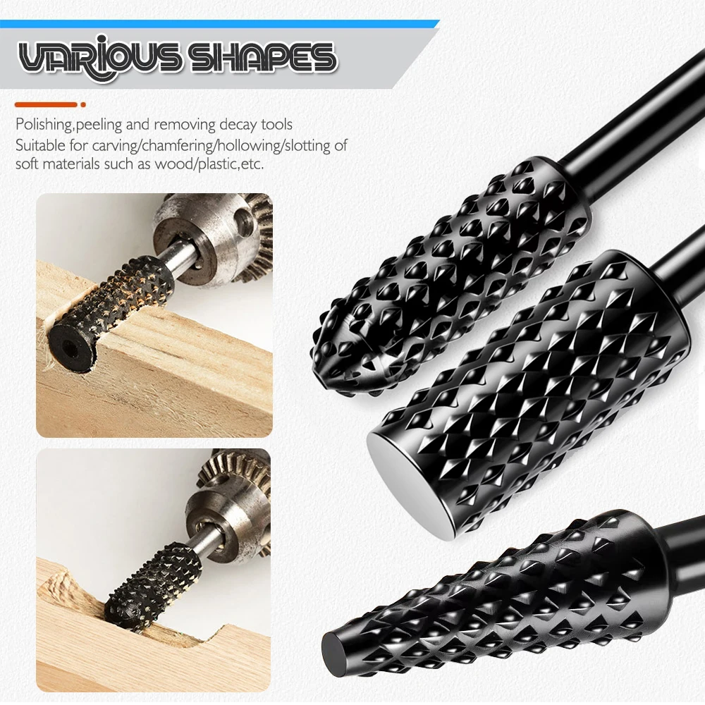 5-teiliges Bohrer-Set Schneidwerkzeuge für Holzbearbeitung Messer Holzschnitzwerkzeug Tischlerei Holzschneidewerkzeuge Bohrer-Set Image