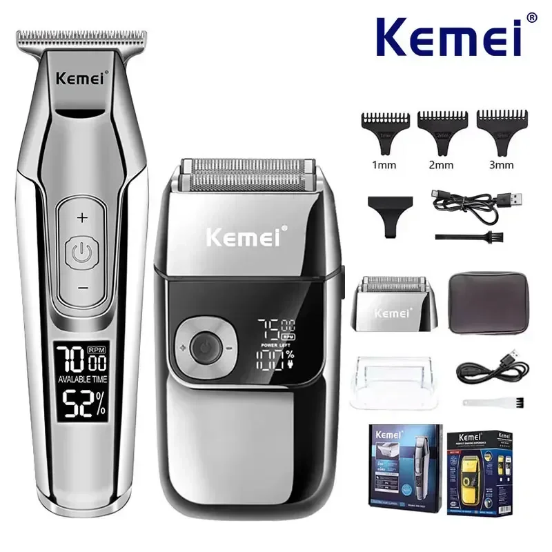 Kemei KM-5027 Original kabelloser elektrischer Haarschneider, wiederaufladbarer Haarschneider KM-2028, Rasierer für Männer, USB-Laderasierer, Friseur Image