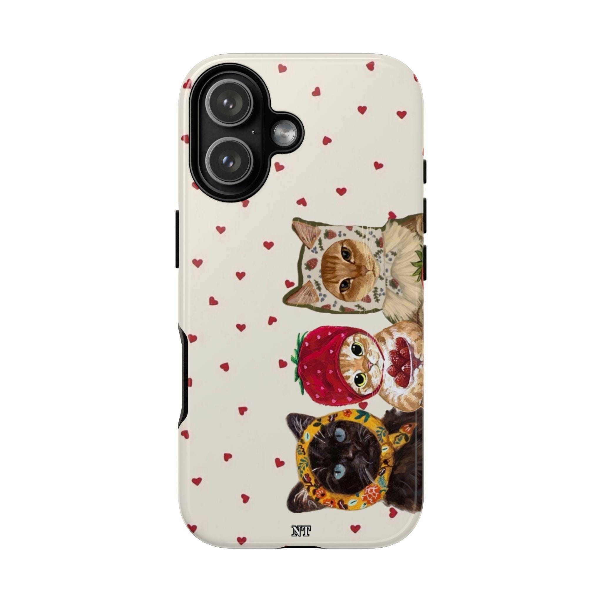 Custodia per telefono con gatti e sciarpe, custodia per telefono con gatto, custodia per telefono con disegno di gatto, custodia per telefono con dise