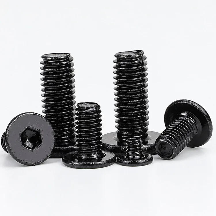 Acciaio inossidabile basso profilo esagonale bulloni a testa sottile zinco nero M2 5 M3 M4 M5 M6 M8 vite con tappo a testa sottile M2 M2 5 M3 M4 M5 M6 M8