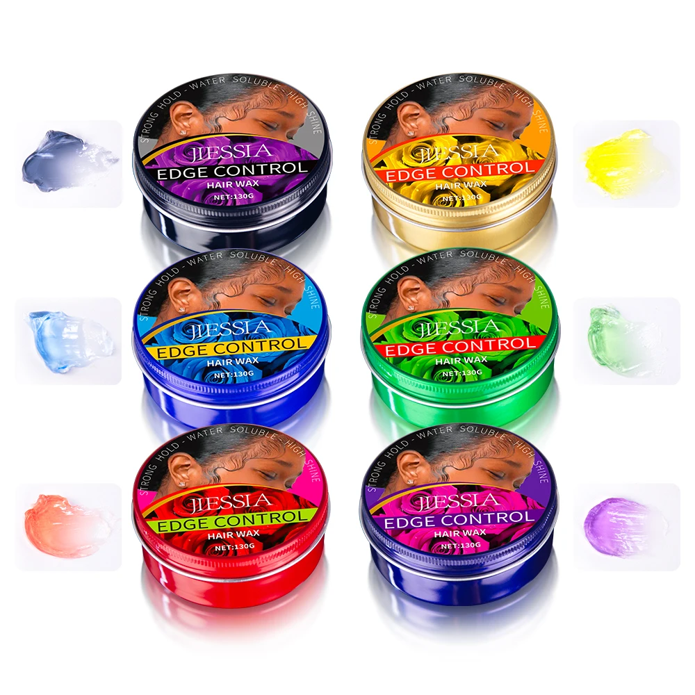 OEM Custom styling OEM hair care produttore low moq water based black strong hold private label Edge Control cera per capelli per uomo