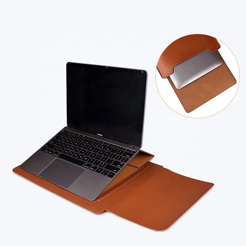 Custodia per Laptop 3-in-1 in Pelle PU alla Moda con Supporto per Computer e Tappetino per Mouse per Laptop da 12-16 Pollici Vendita Diretta dalla Fabbrica