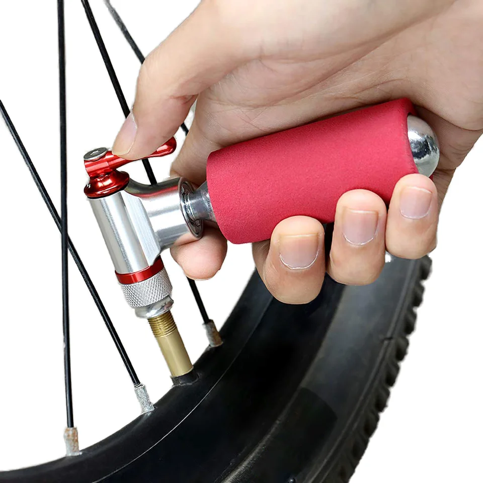 Alta pressione 16G Mini pompa CO2 acciaio lega di emergenza bici gonfiatore aria per biciclette e biciclette