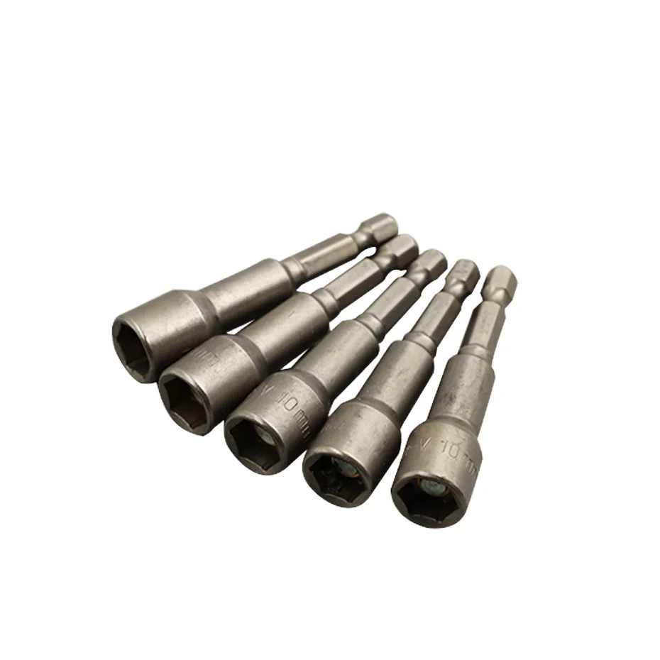 Set di Chiavi a Bussola Magnetiche in Acciaio 8mm 5/16" con Adattatore Esagonale per Trapano Qualità Industriale e Fai-da-Te Fornitura Diretta dalla Fabbrica OEM