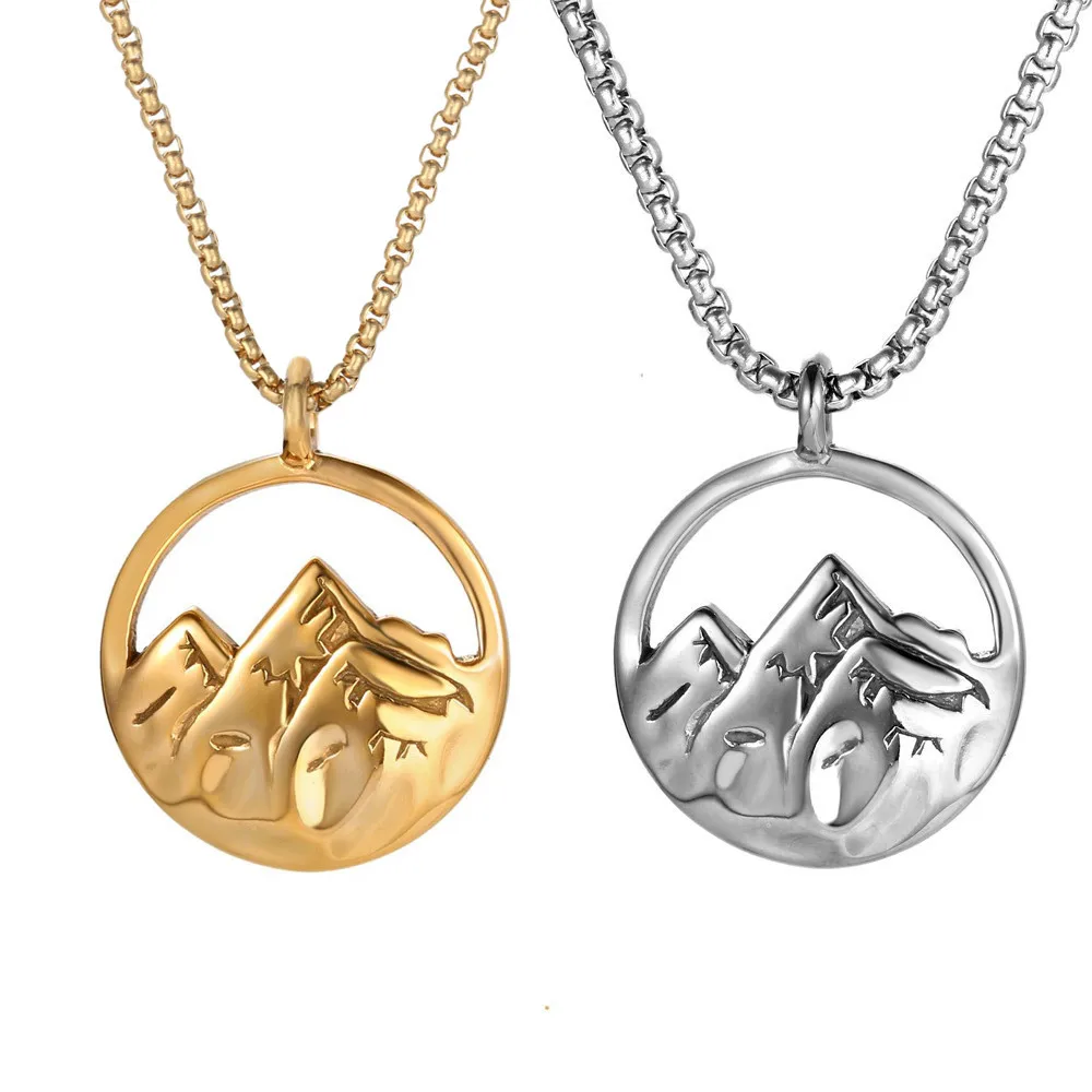 Collana con Ciondolo Hip Hop Vintage Punk in Titanio e Acciaio Inossidabile Gioielli alla Moda per Uomo Produzione all'Ingrosso