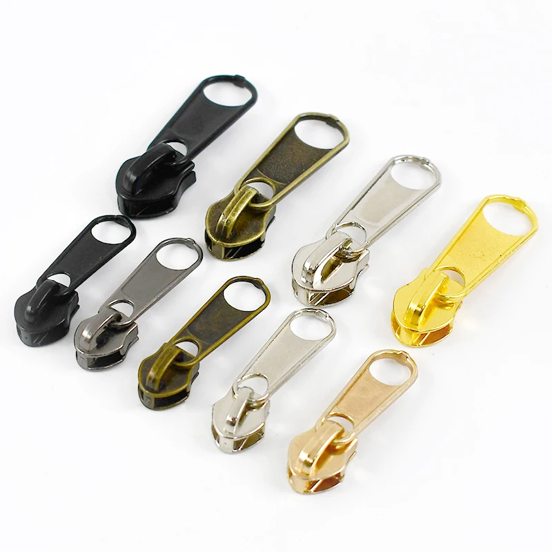 Deepeel KY378 5 # KY378 5 # resina in Nylon argento estrattore Zip bagagli e accessori di abbigliamento borsa riparazione lega cerniera Slider