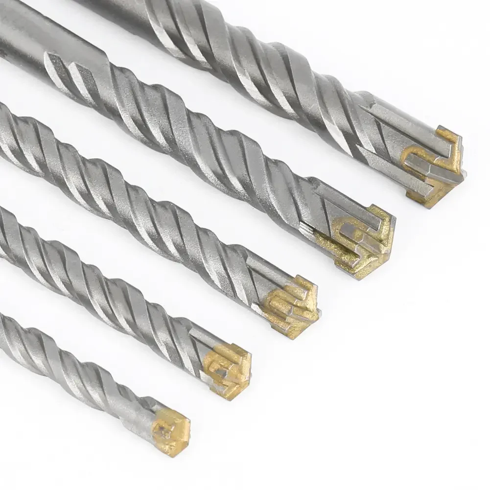 Kit di punte per trapano a martello rotativo elettrico SDS Plus punta a croce 160mm * 6mm SDS Plus Set punte per muratura in calcestruzzo 160mm * 8mm