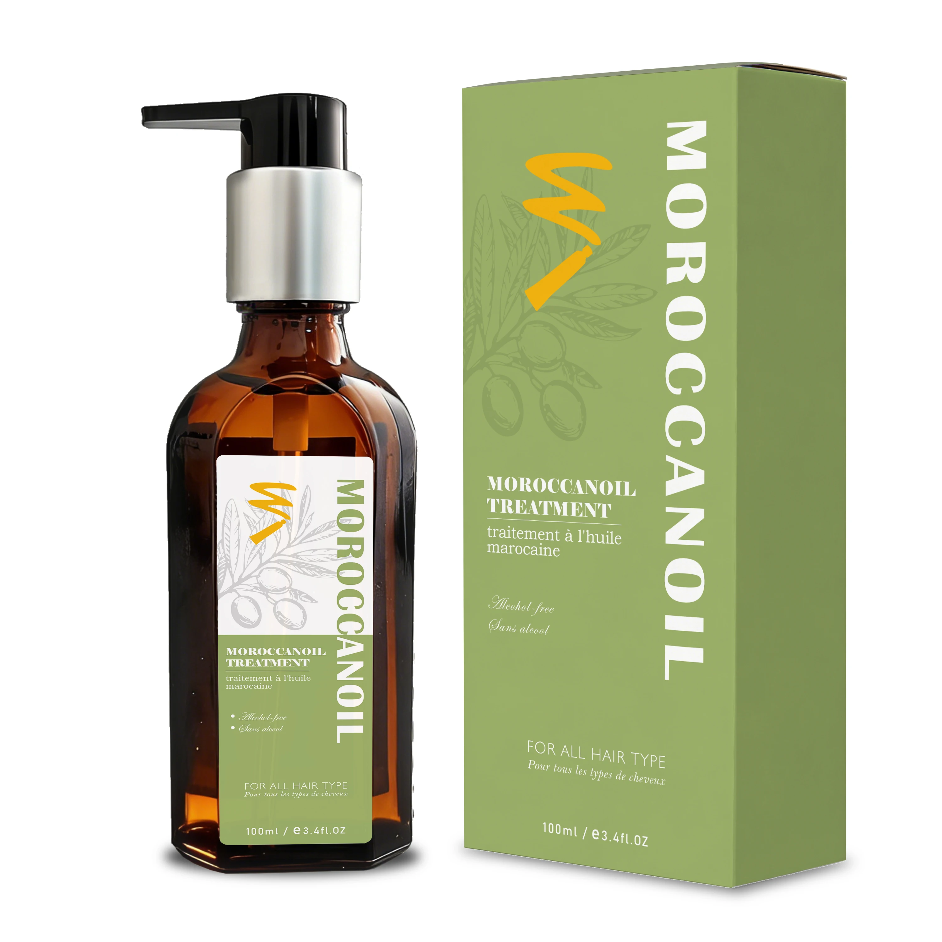 Olio per Capelli all'Argan Marocchino 100ml Siero per Capelli con Formula Vegetale per Capelli Secchi Anti-Crespo e Idratazione Profonda Lucentezza e Assorbimento Rapido