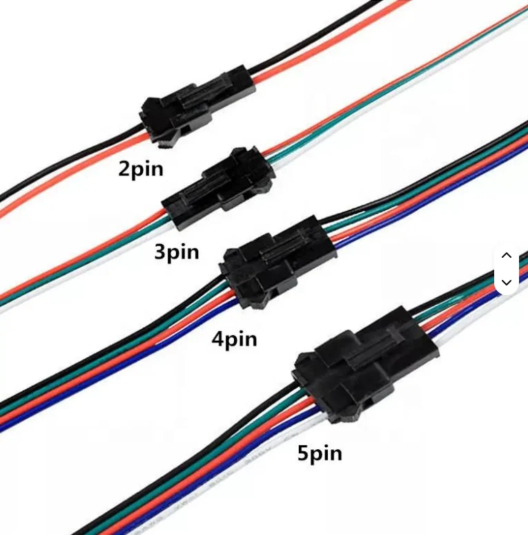 Connettore JST SM Personalizzato 2pin 3pin 4pin 5pin Maschio Femmina Presa Jack Terminali 2 3 4 5 Pin Connettori per Cavi