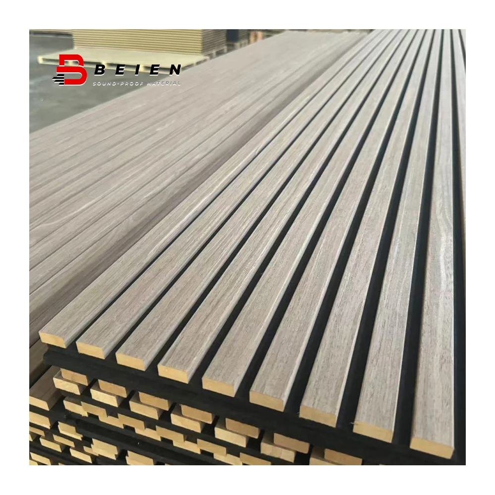 Pannelli acustici personalizzati su misura doghe Decorative in legno pannelli acustici a doghe in legno