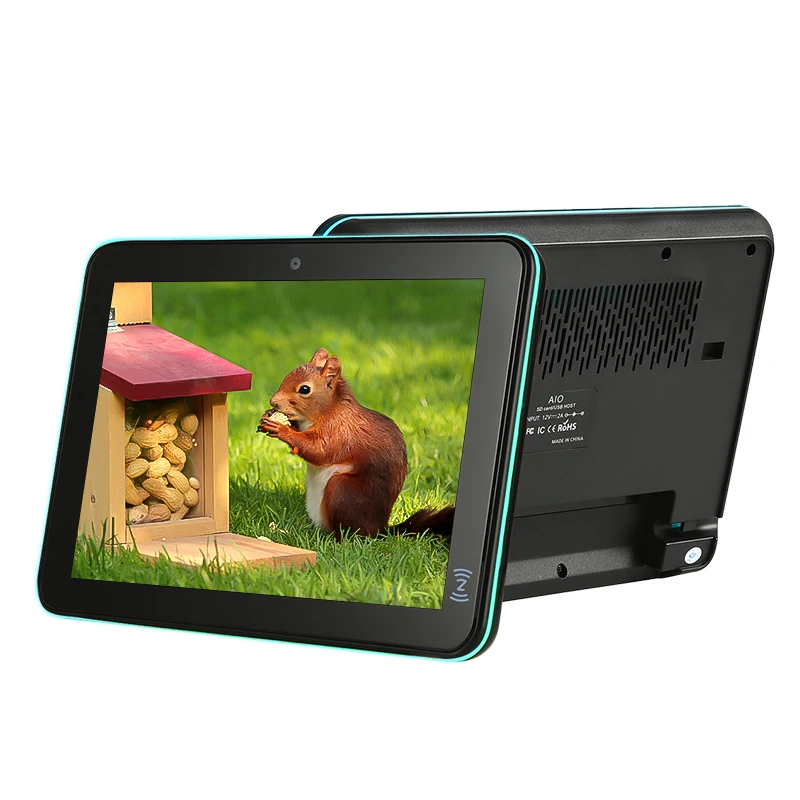 Tablet da Parete Smart Home Automation 10.1" Android 14 4+64GB POE con Display Touch e CPU RK3576 con Striscia LED Integrata