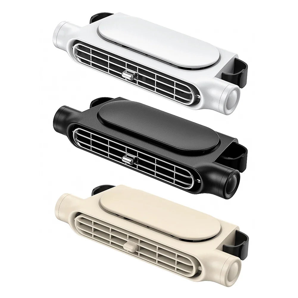 Ventilatore portatile sedile auto 3 velocità regolabile poggiatesta aria di raffreddamento ventola USB ventola di raffreddamento aria per sedile posteriore anteriore passeggero