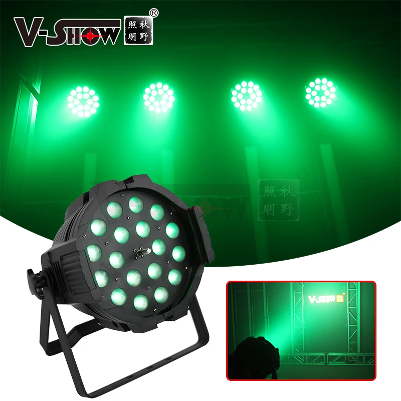 VSHOW Led Par Light PZ1806 18 pezzi 18W RGBWAUV 6 in 1 interno Zoom Led Par può palco luce Dmx Dj Disco per festa matrimonio chiesa