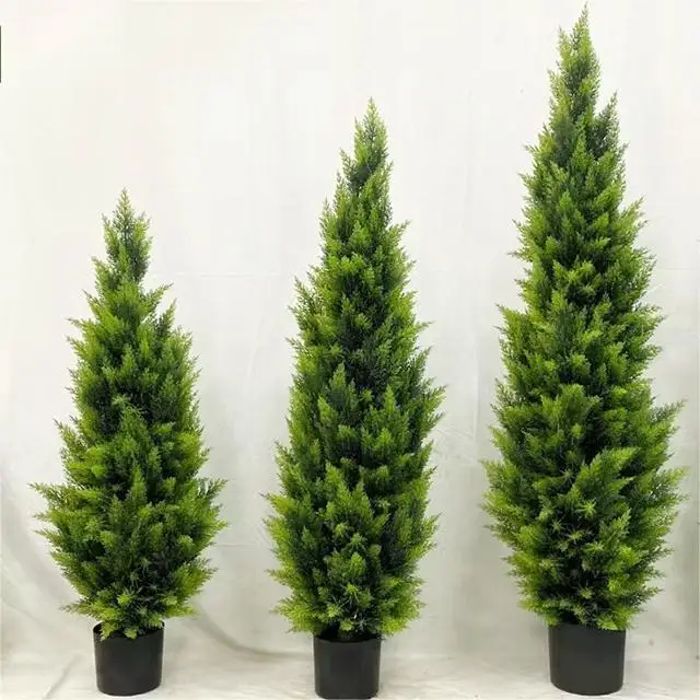 Albero di pino artificiale albero di pino in finta plastica Bonsai ad alta simulazione albero artificiale albero di cedro verde cipresso