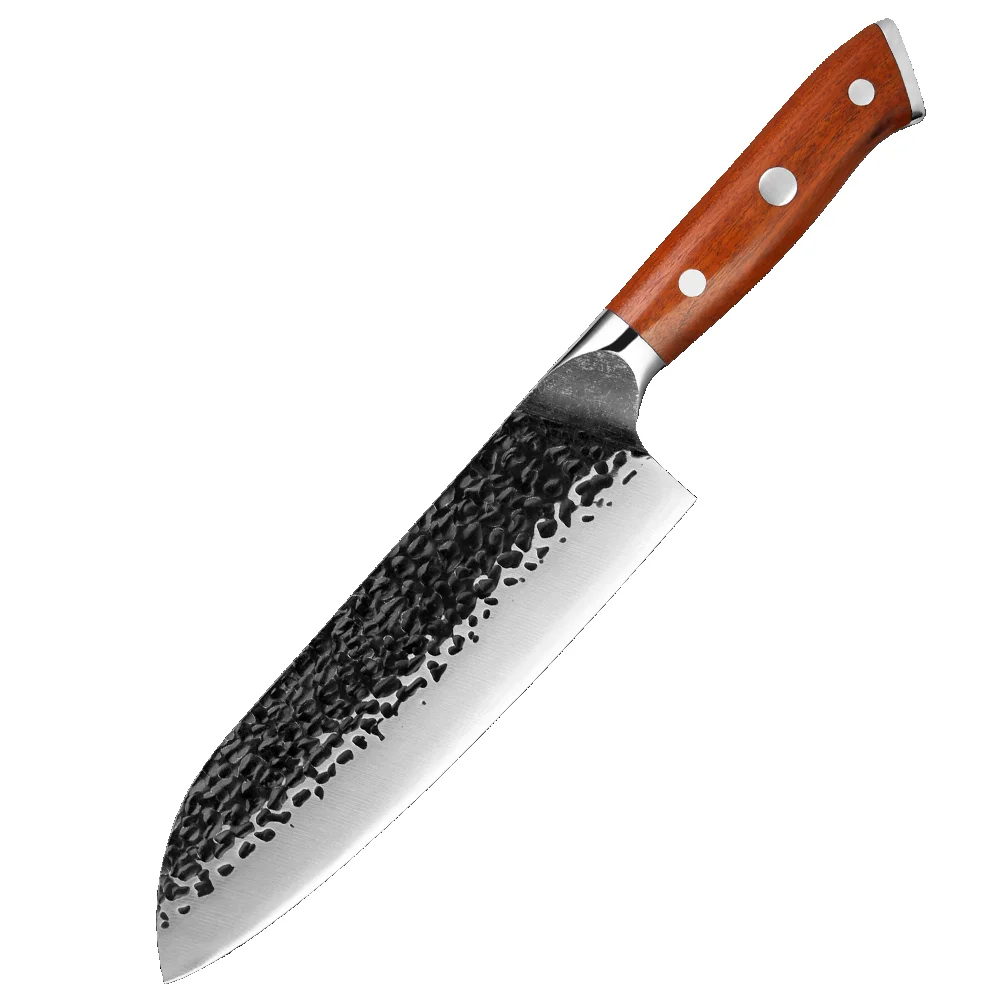 XITUO forgiato a mano 7 pollici Santoku coltello affilato 5 cr15 mov in acciaio ad alto tenore di carbonio giapponese coltello da cucina utensile da cucina da cucina
