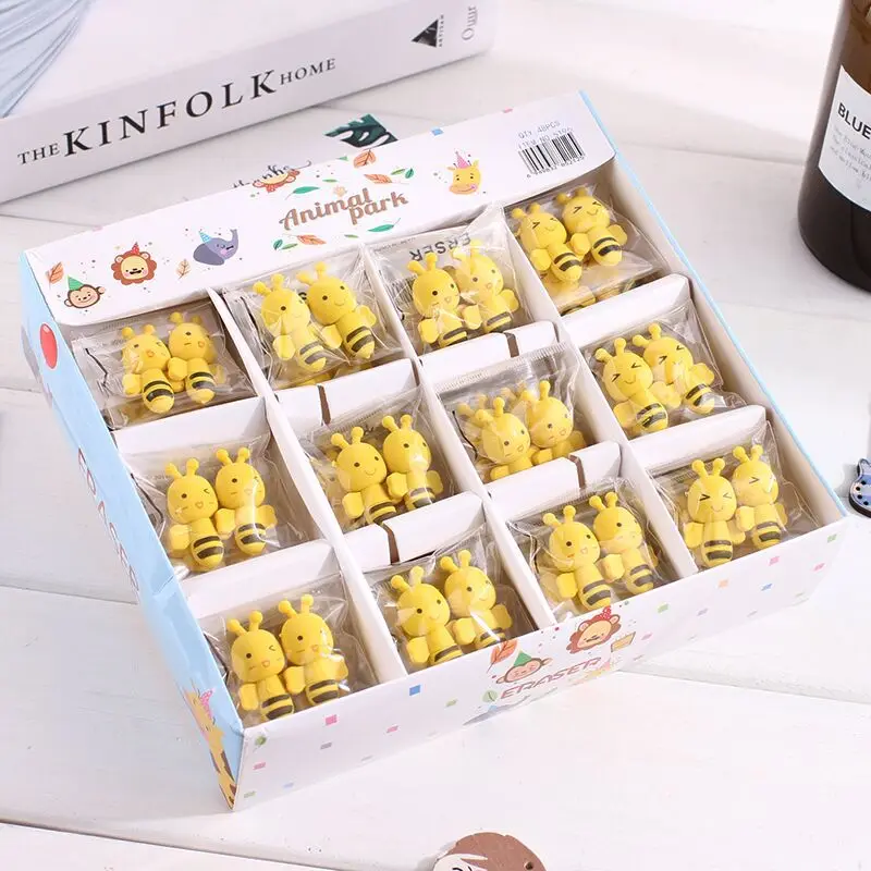 Soododo 2026 Gomme da Cancellare a Forma di Ape Carine Divertenti Articoli di Cancelleria per Bambini Gomme da Cancellare Carine all'Ingrosso Realizzate in Gomma e TPR
