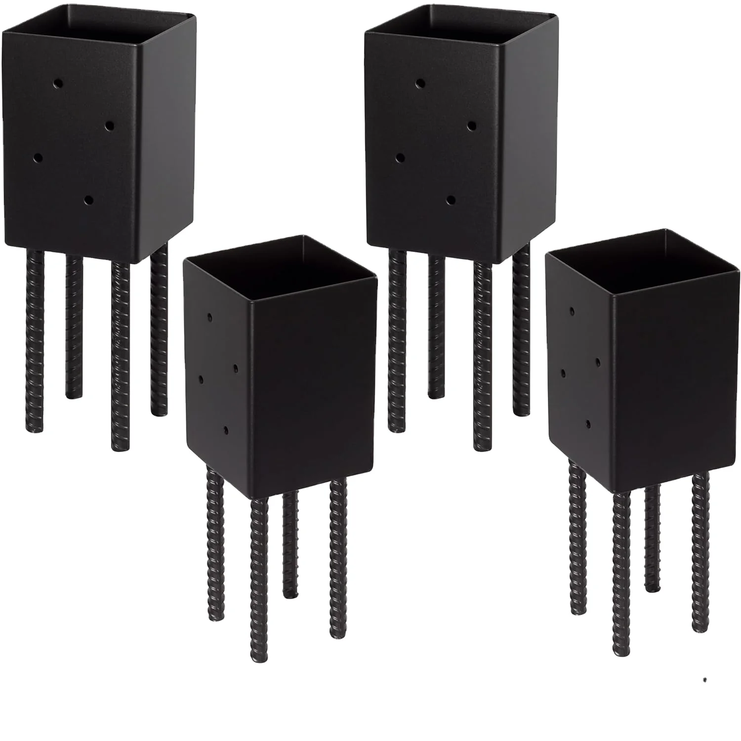 Supporto per Palo a U in Cemento 4x4 Base per Palo da Terra Staffe per Pergola Base per Palo da Terrazza