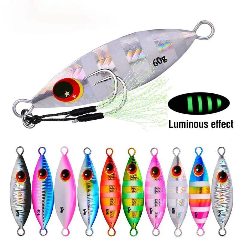 2026 Micro Jigging Slow Pitch Lure Verticale 10g 20g 30g 40g 60g Esca Dura Jig in Metallo per Pesca dalla Riva Attrezzatura da Pesca in Mare