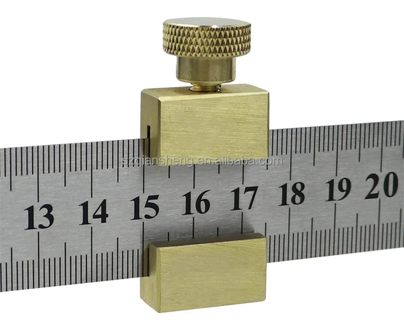 Righello in acciaio blocco di posizionamento righello in acciaio calibro di marcatura per righello localizzatore Scriber strumenti di misurazione per la lavorazione del legno