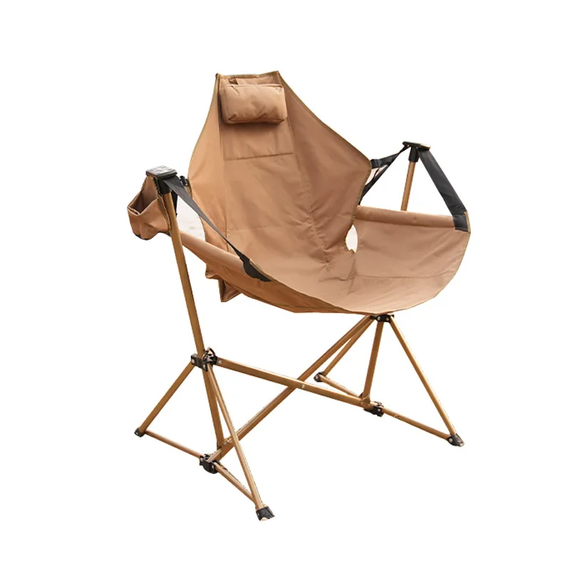 Sedia a dondolo pieghevole all'aperto regolabile portatile per il tempo libero all'aperto per il tempo libero sedia a dondolo pigro lettino a dondolo