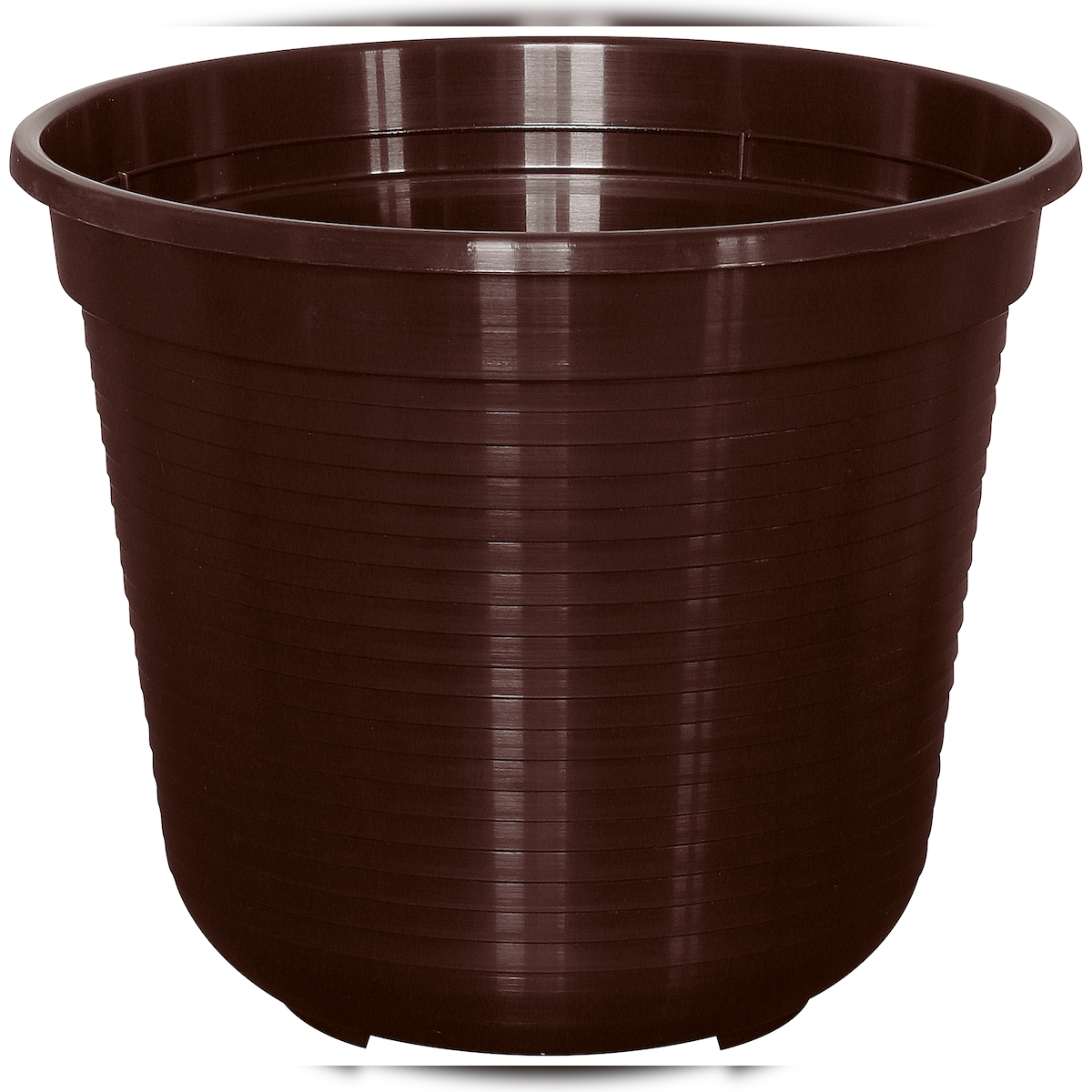 Geli Blumentopf Standard Ø 18 cm braun Pflanztopf Kunststoff frostfest 2,25 Liter Image