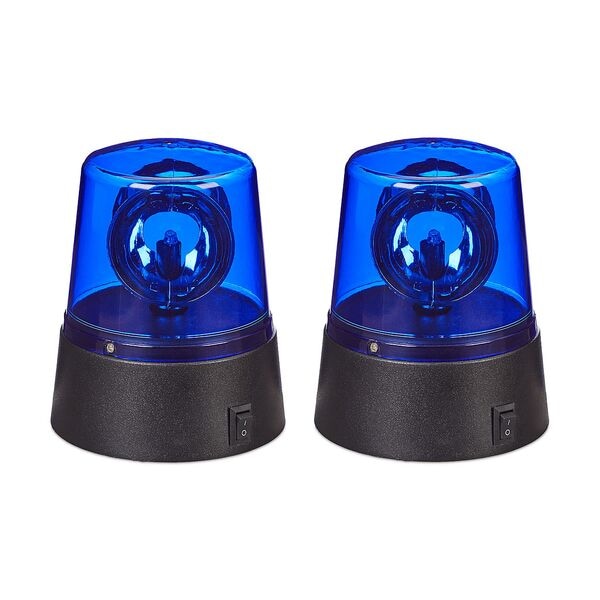 relaxdays LED-Licht »Blaulicht« 2 Stück