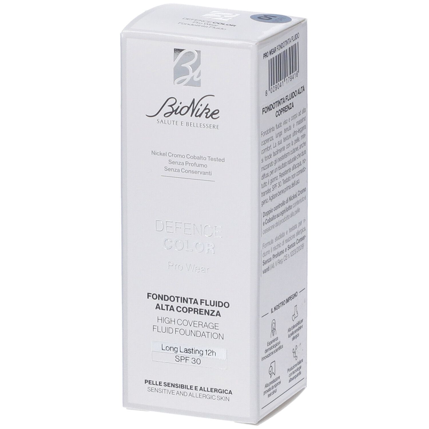 Bionike Defence Color Pro Wear Fondotinta Fluido Alta Coprenza N1 Ivor
