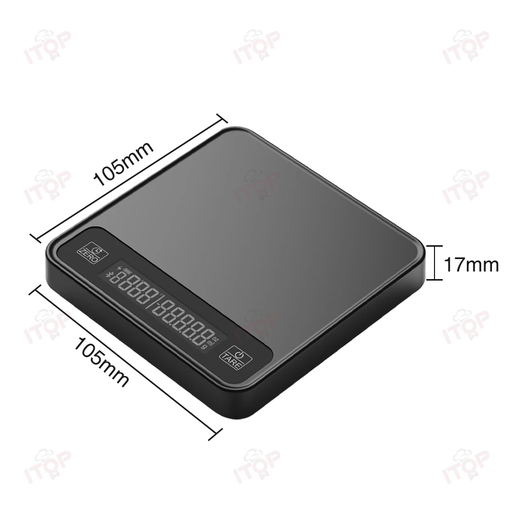 2000g 0.1g Mini bilancia caffè da tasca bilancia personale con Timer elettronico digitale Espresso caffè bilancia da cucina