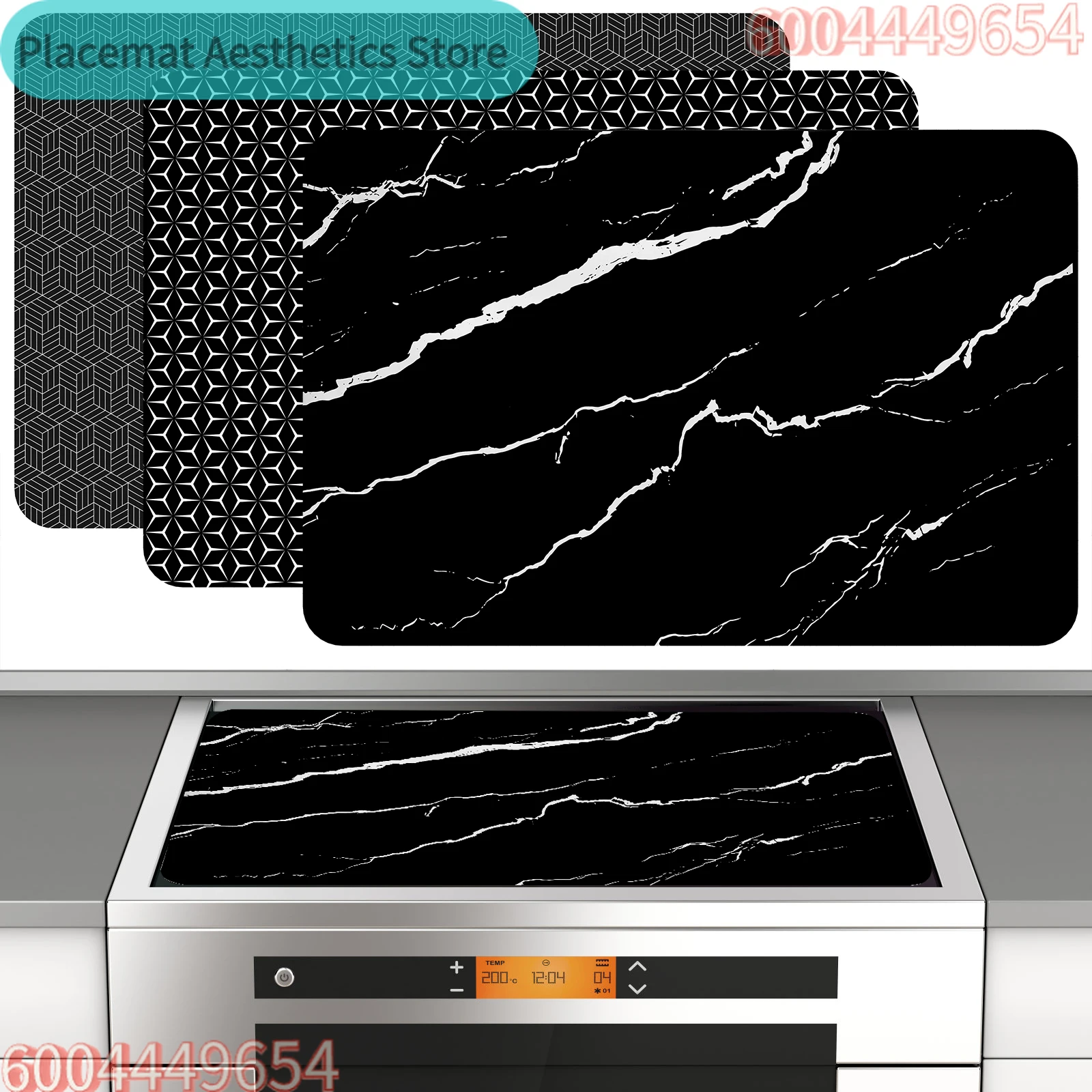 Induktionskochfeld-Matte, Silikon-Abdeckungen für Induktionsherde, hitzebeständige Schutzmatte für Induktionskochfelder, 30,8 x 20,5 Zoll, rutschfest Image