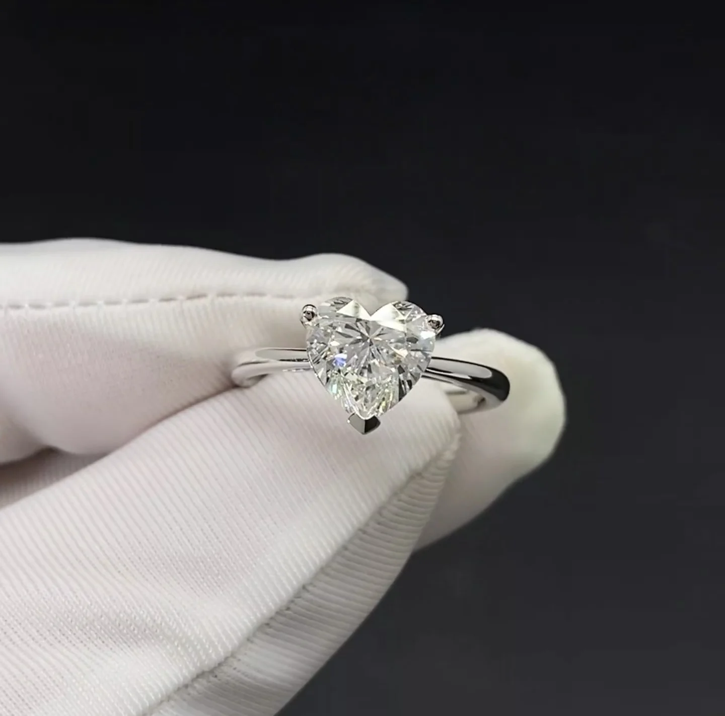 Anster gioielli gigi Lab anello di diamanti 3.0ct cuore DEF VVS diamante oro 18k anello di fidanzamento fede nuziale regalo classico