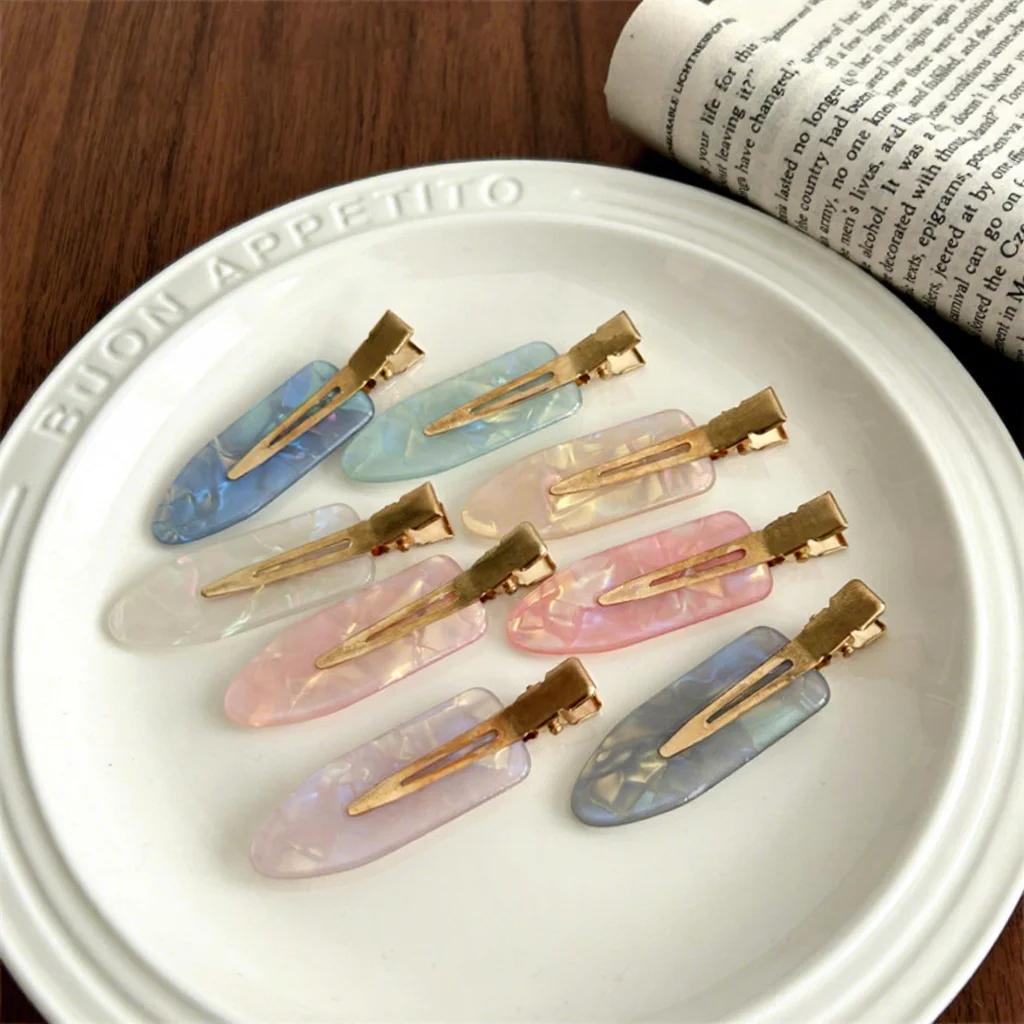 Nuova Molletta per Capelli da Donna 2026 Estiva con Cristalli Senza Cuciture a Forma di Paletta per Frangia Laterale Accessorio per Capelli Molletta a Becco d'Anatra per Capelli Lisci