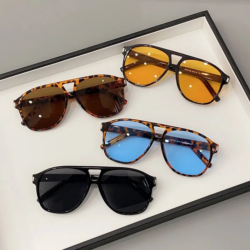 Luxuriöse Piloten-Sonnenbrille mit großem Rahmen für Damen und Herren, trendige Vintage-Punk-Brille, beliebte Brillen mit UV400-Schutz Image