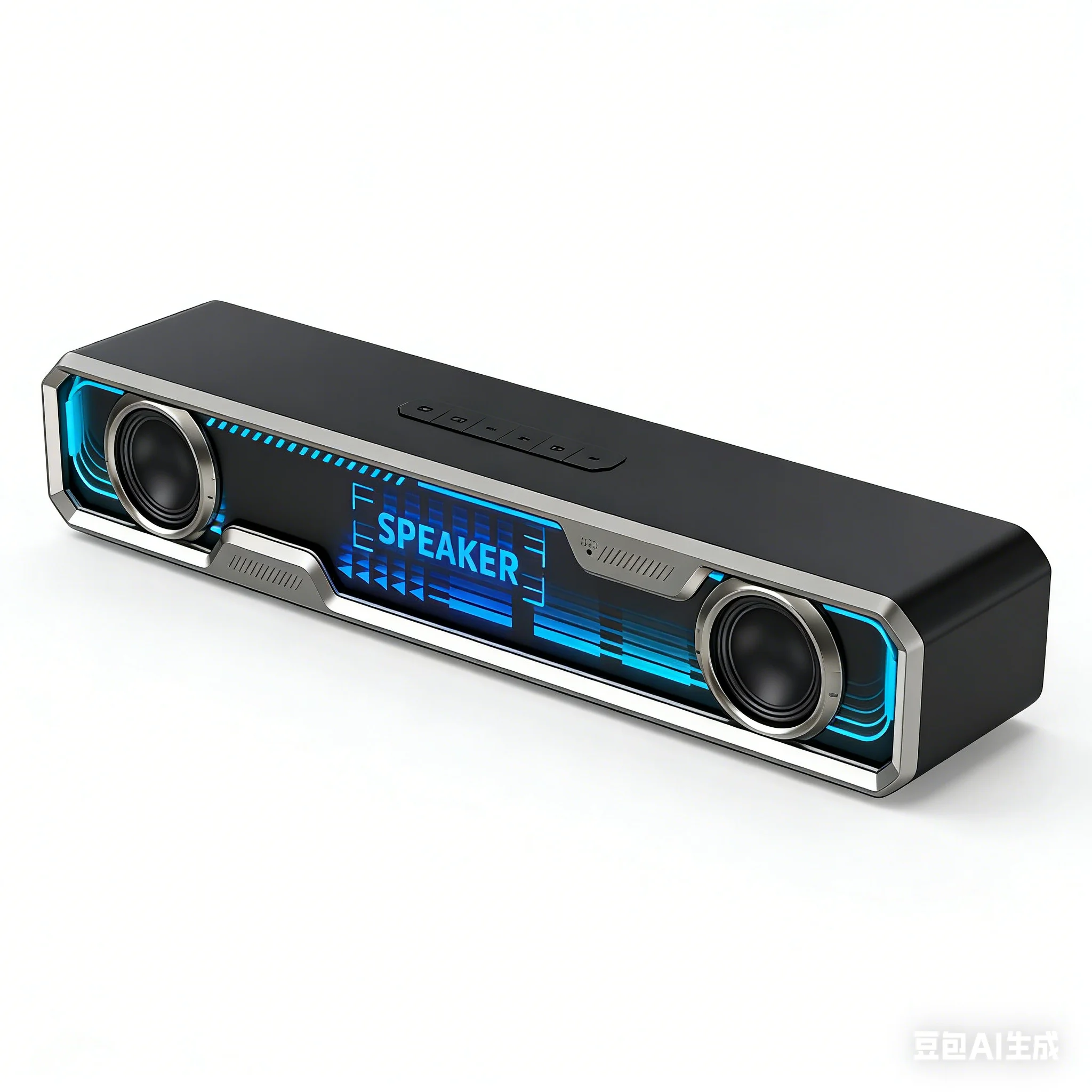 Enceinte Bluetooth filaire avec effet lumineux RGB Abyss, double haut-parleur, double diaphragme de basses, son stéréo HIFI surround Bluetooth