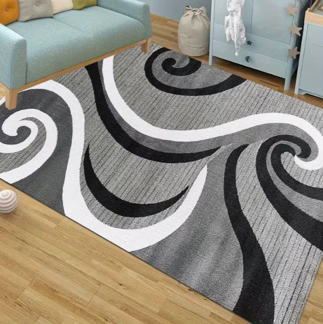 Modern Living Room Floor Mat with Simple Lines and Soft Non Slip for Bedrooms Living Rooms Terraces Offices and Kitchen Carpets