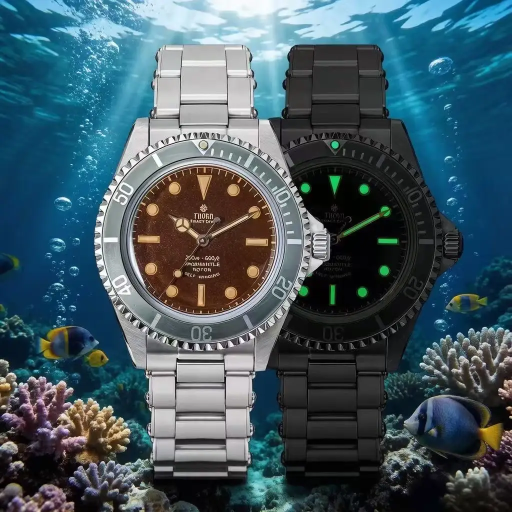 THORN T023 Neue Taucheruhr für Herren PT5000 Automatikuhr 40MM Mechanische Armbanduhr Saphirglas 200m Wasserdicht Vintage Luxusuhren Image