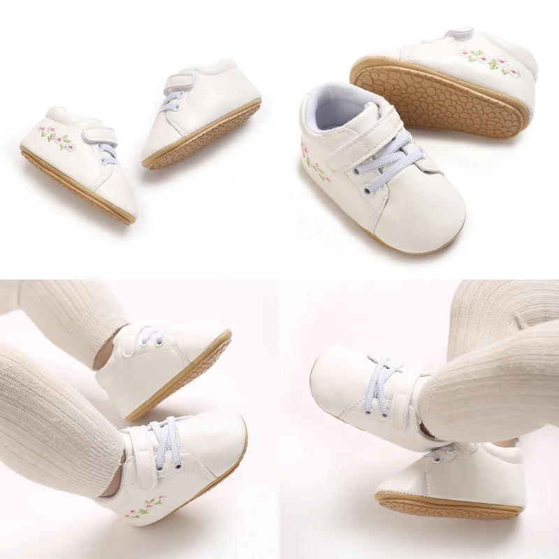 Frühlings- und Herbst-Freizeitschuhe für Babys, für Männer und Frauen, 0–18 Monate, Babyschuhe, PU-Obermaterial, weiche Gummisohle, lässige Wanderschuhe